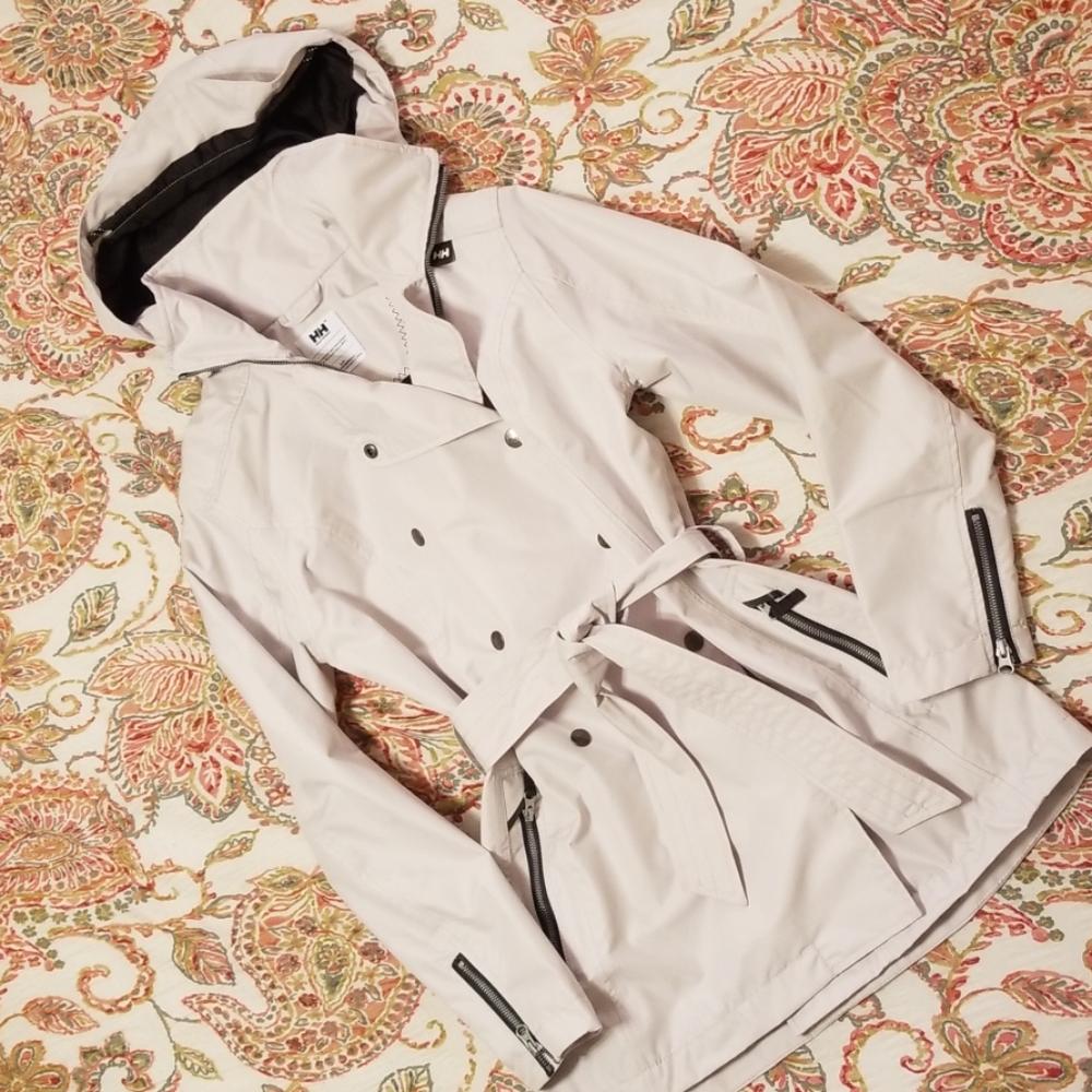 Helly Hansen Wesley trench coat/jacket in Ash Grey